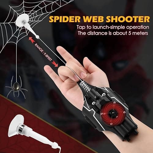 M MITLINK Web Launcher Spider String Shooter Toy, Web Shooters Cool Gadgets Reel-in Real Silk Superhero Role-Play Fun Stuff Toys Great for Men and Kids thumbnail 3