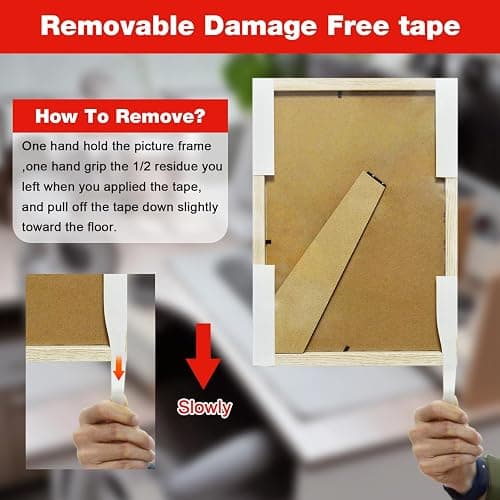 3M Double Sided Tape,1in X 9.85ft Heavy Duty Removable Mounting Tape | White Sticky Foam Tape for Wall, Picture Hanging Strips, Poster Hanger, Waterproof Adhesive Strips for LED Light thumbnail 4