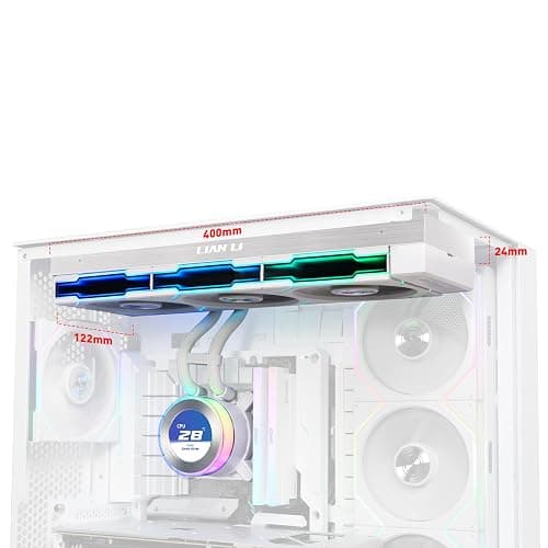 Lian Li Hydroshift II-C 360TL RGB Liquid CPU Cooler - 360mm AIO - 3X 120 RGB Fans - 2.1” IPS LCD Screen - 3 Control Mode - Flexible Tubes Clamp - LGA 1851/1700, AMD AM5/AM4 - White (HS2LCD36TW) thumbnail 3