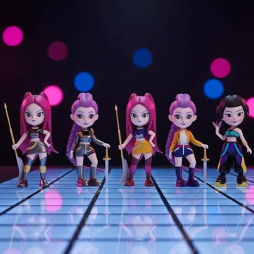 Metaparty K-pop De-mon Hunters Figures, Toy Model Set for Hunters Fans Birthday Desktop Gifts, Huntr Figure Desktop Decorations Birthday Party Supplies (C3-6Pcs) thumbnail 2