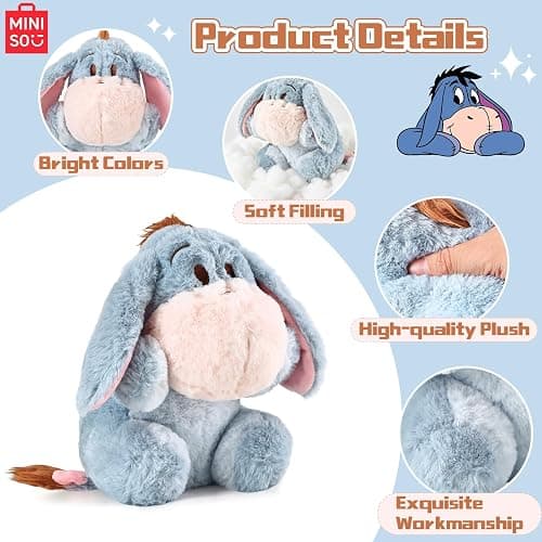 MINISO Disney Winnie the Pooh Plush Toy, Cute Cartoon Pooh Bear Soft Plush | Soft and Skin-friendly, Disney Winnie the Pooh Plush Toy, Cute Cartoon Pooh Bear Gift for winnie Fans thumbnail 4
