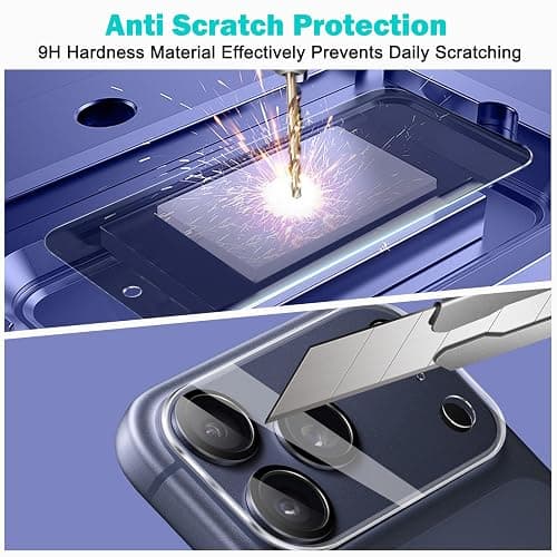 PEHAEL 3+3Pack for iPhone 17 Pro Max Privacy Screen Protector with Camera Lens Protector Full Coverage Anti-Spy Tempered Glass Film 9H Hardness Easy Installation Bubble Free [6.9 inch] thumbnail 6