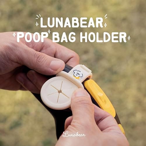 Lunabear Dog Poop Bag Holder for Leash, Hands-Free Waste Bag Carrier with Carabiner Clip, Portable Pet Waste Bag Holder for Dog Walking, Running, Hiking, Bicycle (Ivory) thumbnail 4