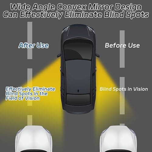 2 PCS Blind Spot Mirrors, Heart Shaped Rear View Mirrors, 360 Degree Adjustable, HD Glass Rearview Mirror Accessories, Wide Angle Convex Rear View Mirror for Trucks, Sedans, SUV, RV thumbnail 2