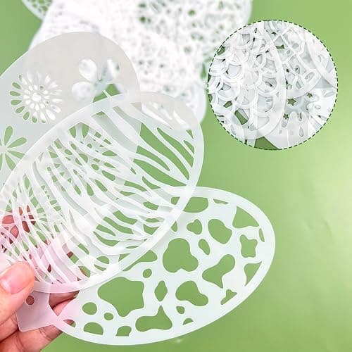32 Pcs Halloween Face Painting Stencils 3"x5.5", Body Facial Painting Stencils, Reusable Mermaid Scale Leopard Cracks Claw Stencils Makeup Kit Face Tracing Stencils for Holiday Halloween Party thumbnail 2