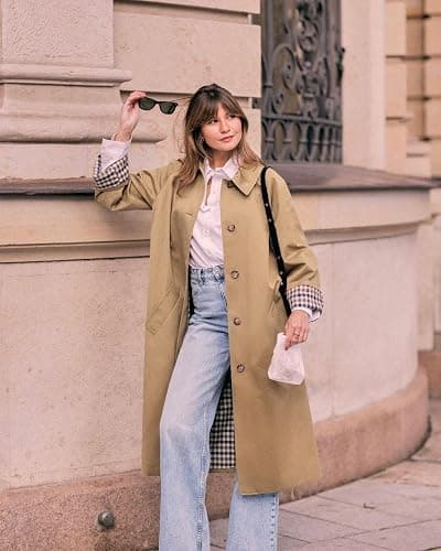 Tankaneo Long Trench Coat, Single Breasted Oversized thumbnail 4