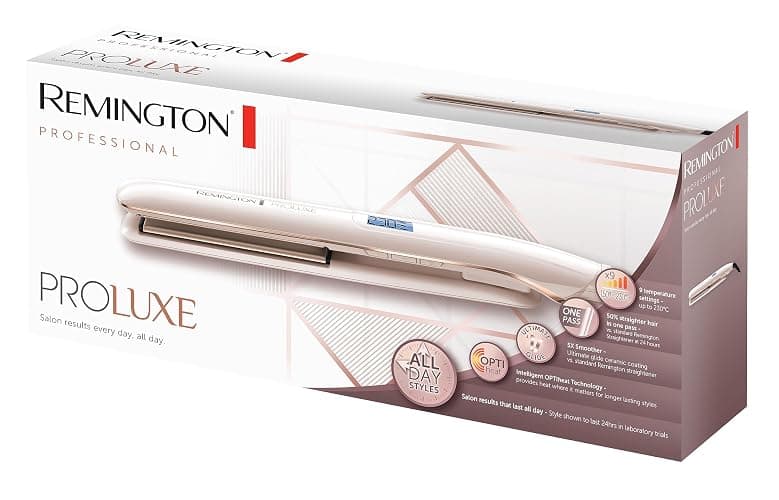 Remington Piastra per Capelli PROluxe - Tecnologia OPTIheat - Risultati di Styling di lunga durata in un solo movimento - Rivestimento ceramico Ultimate; Display LCD, 150-230°C, piastra capelli S9100 thumbnail 9