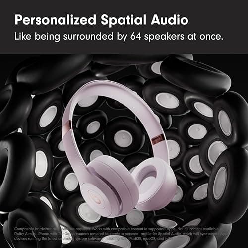 Beats Solo 4 - Wireless Bluetooth On-Ear Headphones, Apple & Android Compatible, Up to 50 Hours of Battery Life - Cloud Pink thumbnail 4
