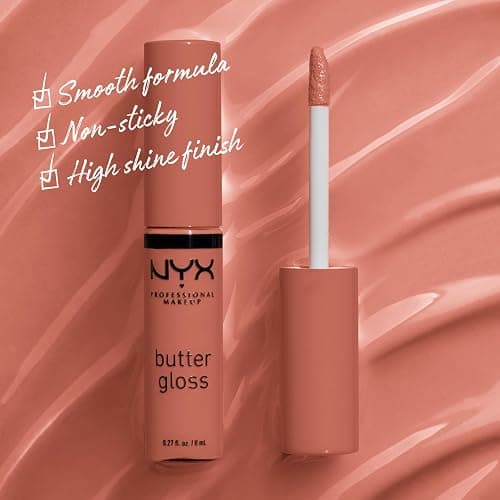 NYX PROFESSIONAL MAKEUP Butter Gloss Brown Sugar, Non-Sticky Lip Gloss - Pack Of 3 (Sugar High, Spiked Toffee, Butterscotch) thumbnail 2