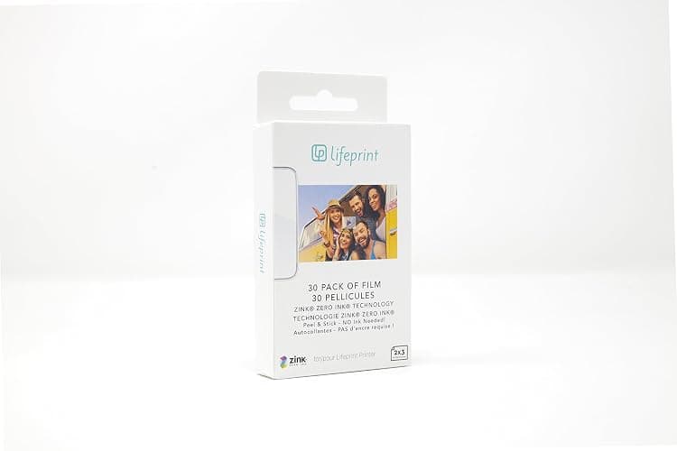 Lifeprint LPZ2X330 Papier Photo 30 - Photo Paper, Photo Printing Paper 7.6 x 5 cm, Innovative Ecological ZINK Technology, Adhesive Face, Ink-free Printing - 30 Units, White thumbnail 2
