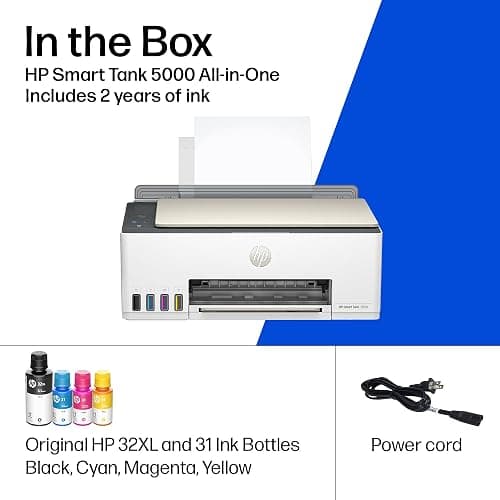 HP Smart Tank 5000 Wireless All-in-One Ink Tank Printer, Scanner, Copier with 2 Years of Ink Included, Best-for-Home, Cartridge-Free, Refillable, AI-Enabled (5D1B6A) thumbnail 15