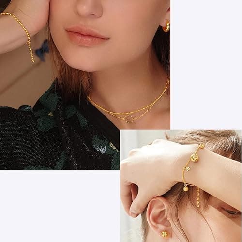 Ecoofor Gold Necklace Chains for Jewelry Making, 78.7 Feet 10 Rolls Jewelry Chains for DIY Necklace Bracelet Jewelry Making with Jump Rings/Lobster Clasps/Connectors thumbnail 7