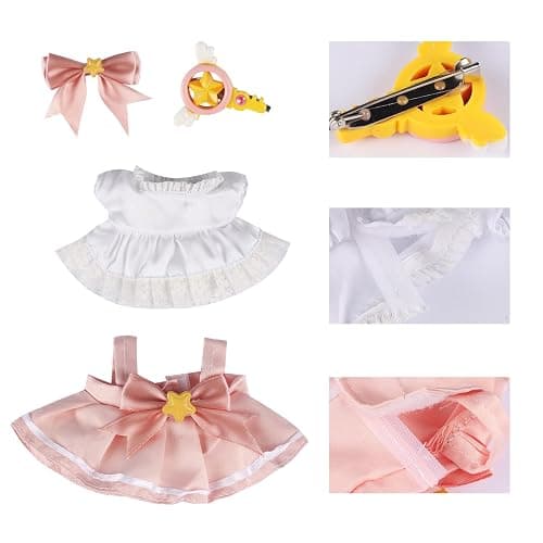 YAMASO 17cm Doll Clothes for 17cm Doll Accessories, Including 1 Set of Skirts, 1 Hair Clip, 1 Magic Wand Without Dolls thumbnail 3