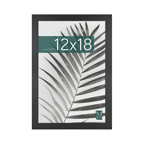 MCS Studio Gallery 12x18 Picture Frame Black Woodgrain Engineered Wood, Rectangle Photo Frame for Photos, Posters & Art Prints (1-Pack) - Image 1