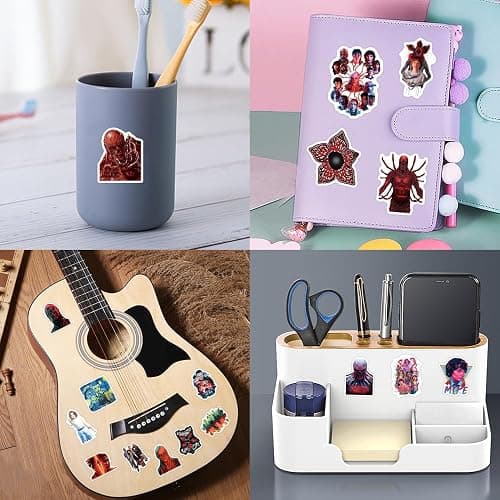62PCS Stranger 5 Stickers Pack, Waterproof Things Vinyl Stickers for Adult Teen Laptop Bumper Skateboard Water Bottles Phone Guitar Travel Case Bike thumbnail 5