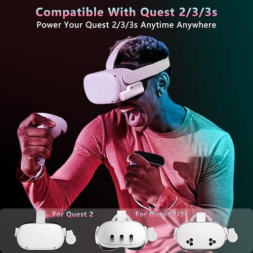 Saqico Fast Charging Battery Pack for Meta Quest 3S/3 and Oculus 2, 18W 5000mAh Head Strap Battery for Quest 3S/3/2 Accessories -Lightweight & Portable Rechargeble Extended Battery Extra VR Playtime thumbnail 3