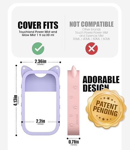 Sonnorel Silicone Case Compatible with Touchland Hand Sanitizer Spray (Fit for 1 FL OZ/30 mL Ver), Portable keychain thumbnail 7
