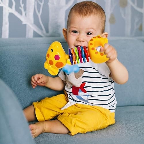 AIVIAI Baby Toys 0-6 Months Infant Toys 0-3 Months Infant Rattles Baby Rattle Teether Toy Set with Storage Box Musical rattles for Newborn Boy Girl Gifts Set with Baby's First Rattle Teether (11pcs) thumbnail 2