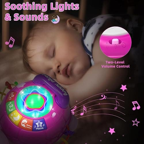 KaeoHye Musical Turtle Baby Toys 6-12 Months，Baby Crawling Toys for 12-18 Months,Early Learning Toy with Light&Sound,Tummy Time Toys Gifts for 3-6 4 5 7 8 9-12 18 Month Boy Girl（Pink） thumbnail 6