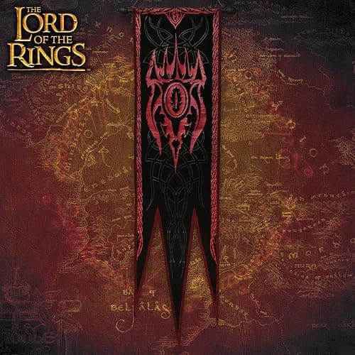 Lord of The Rings Sauron's Mace | The One Ring with Red Eye of Sauron War Banner | Officially Licensed | Certificate of Authenticity | Perfect Collectable for LOTR Fans | 53” Overall thumbnail 3