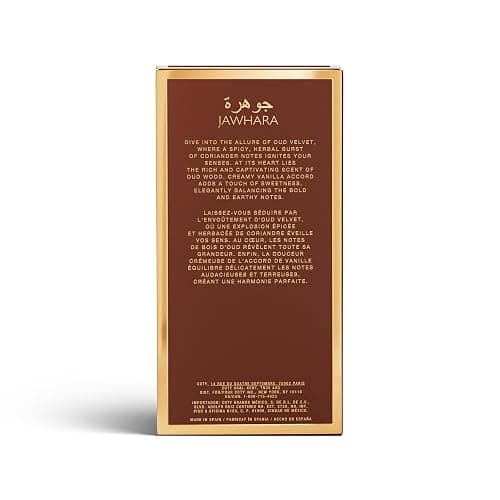Jawhara Oud Velvet | Woody Ambery Eau de Parfum 3.3 fl oz | Oud with Notes of Saffron, Amber Wood, Leather and Warm Vanilla | Long Lasting | Everyday Wear | Travel Size thumbnail 8