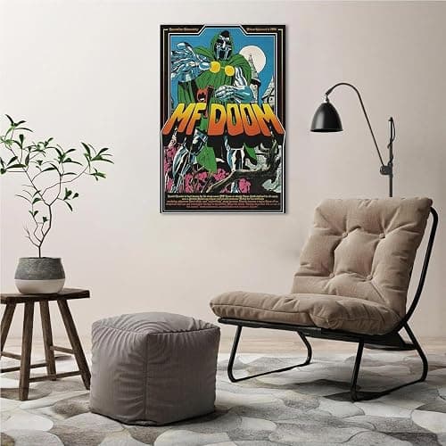 LaBdip MF Doom Poster Album Cover Hip-hop Comic Music Poster for Room Aesthetic Canvas Wall Art Bedroom Decor Unframed 12x18inch thumbnail 2