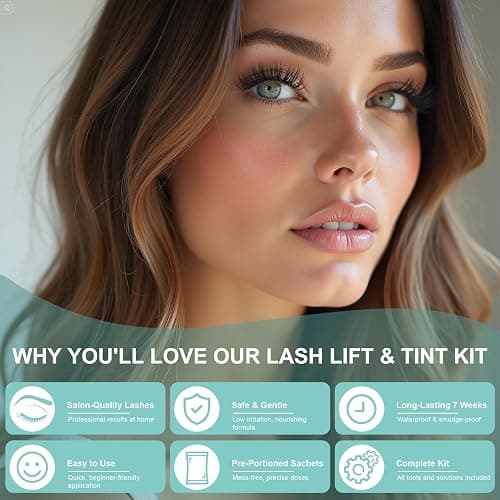 Lash Lift Kit, Eyelash Lift Kit, Lash Perm Kit for Long-Lasting Curl, Eyelash Lift & Color, Professional & Beginner Friendly Eyelash Perm Kit for Salon or At-Home Use thumbnail 5