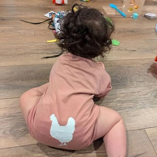 VFAZ Guess What Chicken Baby Bodysuit - Funny Romper Outfit Animal Front Back Cute Shower Gift Long Sleeve Newborn Toddler thumbnail 4