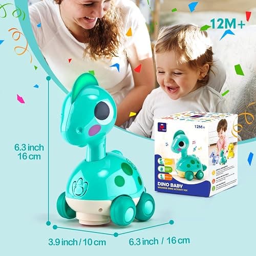 CubicFun Baby Toys 12-18 Months - Touch & Go Musical Light Tummy Time Infant Baby Crawling Toys 12 Months, Toddler Travel Toy for 1 Year Old Boy Christmas Birthday Gifts Stocking Stuffers thumbnail 2