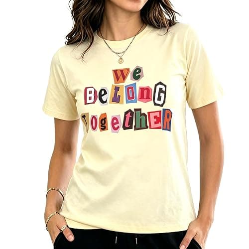 Women Retro Disco Cherry Graphic T-Shirt Kiss All The Time Disco Occasionally Shirt We Belong Together Tops - Image 1