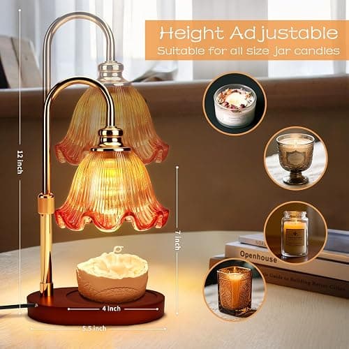 Banbanda Candle Warmer Lamp with Timer Dimmable: Birthday Gifts for Women & Christmas Decorations for Home– Candle Lamp Gifts for Mom - White Elephant Gifts Useful thumbnail 2