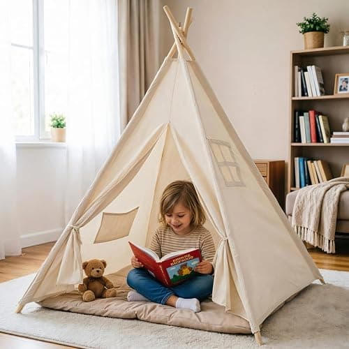 Teepee Tent for Kids,Kids Play Tent tee Pee Kids Tent Indoor Play Tent Kids Fodable Kids Play Tent,The Perfect Play Tent for Girls & Boys thumbnail 4