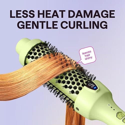 Wavytalk Thermal Brush Blowout Express 1.5" Ionic Heat Round Brush | Creates Smooth Shiny Blowout Look, Salon Blowouts, 3 Temp Settings Dual Voltage, Easy to Use Reduces Frizz, Green thumbnail 3