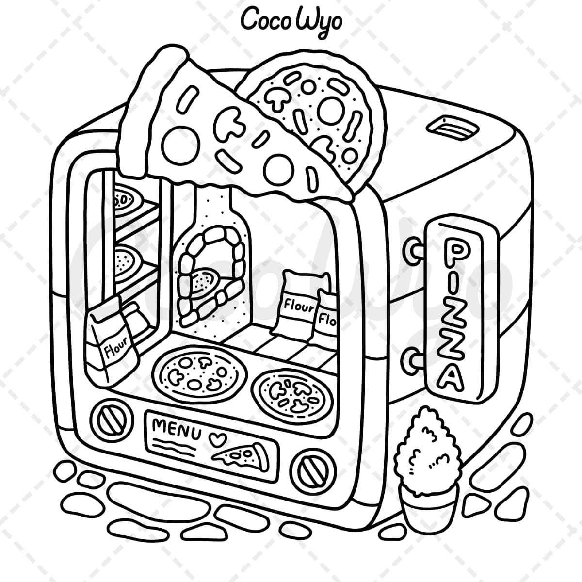 Little Corner: Coloring Book for Adults and Teens, Super Cute Designs of Cozy, Hygge Spaces for Relaxation thumbnail 5