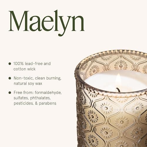 LA JOLIE MUSE Christmas Candle - Island Coconut Scented Candle | Coconut, Peach & Vanilla | 6 oz Luxury Soy Candle | 40 Hours Clean Burn| Holiday Gift for Women | Elegant Home Décor thumbnail 6