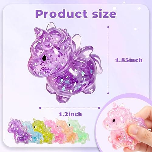 6PCS Unicorn Squishy Toys,Unicorn Stress Relief Toy for Adult/Kids,Autism & Anxiety Relief,Perfect Squeeze Toys Birthday Gift and Fun Party Favor thumbnail 2