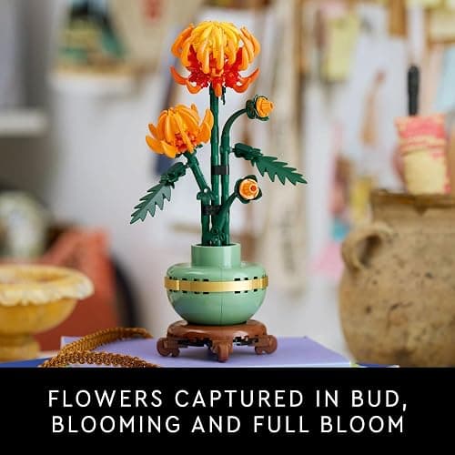 LEGO Botanicals Chrysanthemum Building Set for Adults Ages 18+ - Artificial Flower for Dinner Table Centerpieces & Decoration - Gift for Birthdays - 10368 thumbnail 3