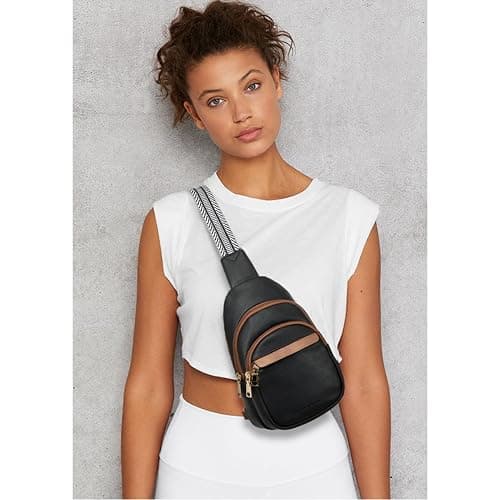 BOSTANTEN Small Sling Bag for Women Leather Crossbody Bags Fanny Pack Chest Bag for Travel thumbnail 3