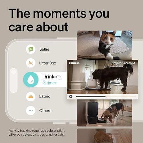 PETLIBRO AI Pet Camera Indoor with Phone App, 360° Auto Tracking Dog Camera Multi-Pet Recognition & AI Day Summary, 1080p Cat Camera Night Vision, 2-Way Talk WiFi Cam Pet with 2.4G/5G thumbnail 3
