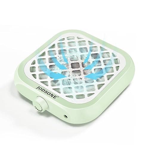 JODSONE 6000RPM Mini Nail Dust Collector Powerful Suction Portable PocketSized Nail Salon with 30 Filters Green - Image 1