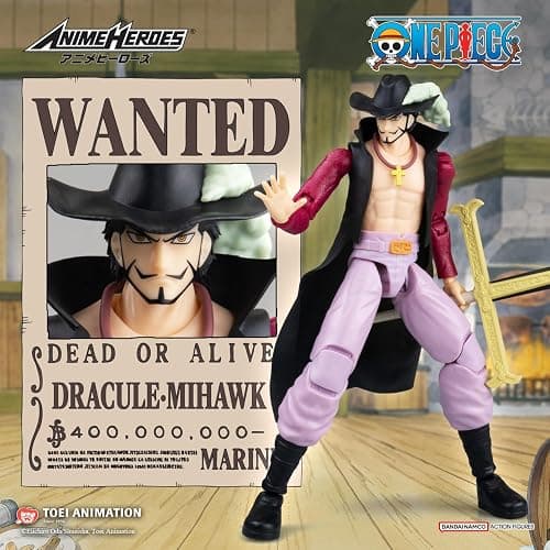 ANIME HEROES - One Piece - Dracule Mihawk Action Figure | One Piece 6 Inch Action Figure Anime Heroes - Dracule Mihawk thumbnail 11