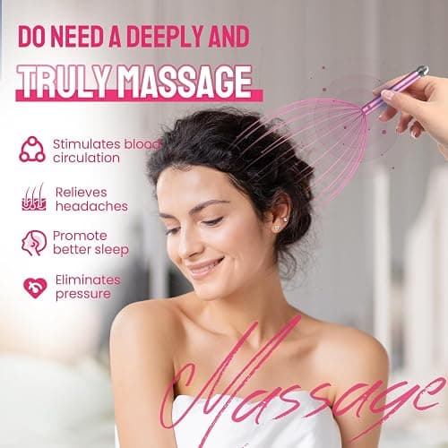 20 Fingers Scalp Stress Relax Massager, Head Scratcher Massager Tool 1 Pack, Acupuncture Point Massage, Deep Relaxation and Better Sleep thumbnail 2