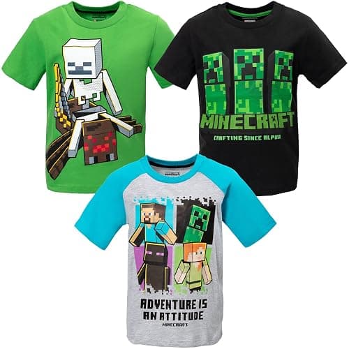 Minecraft Boys' 3-Pack T-Shirts Little Kid to Big Kid - Image 1