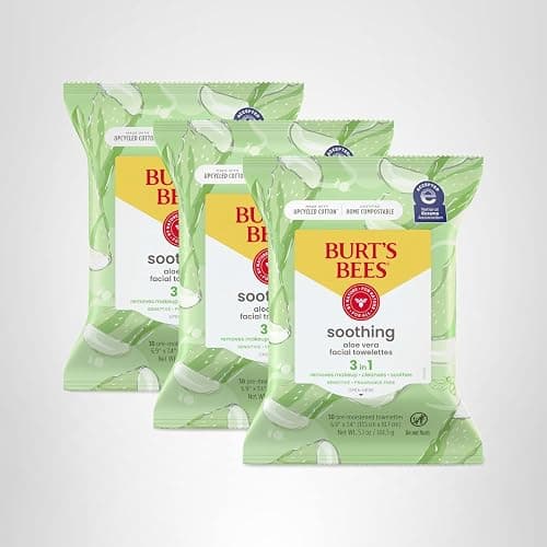 Burt's Bees Aloe Vera Face Wipes, for Sensitive Skin, Soothing Makeup Remover & Facial Cleansing Towelettes, 30 Ct. (3-Pack) thumbnail 14