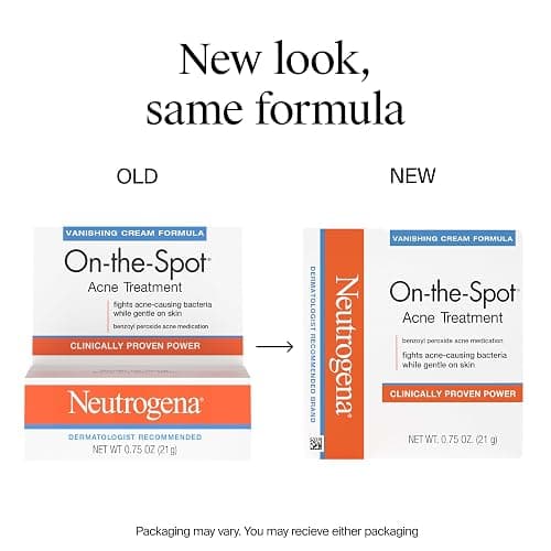 Neutrogena On-The-Spot Acne Spot Treatment Cream, 0.75 oz | 2.5% Benzoyl Peroxide, Gentle Blemish Medicine, Acne-Prone Skin, Vanishing Formula, Clinically Proven Day-1 Results thumbnail 3