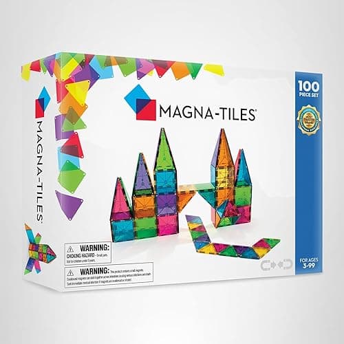 MAGNA-TILES Classic 100-Piece Magnetic Construction Set, The ORIGINAL Magnetic Building Brand thumbnail 9