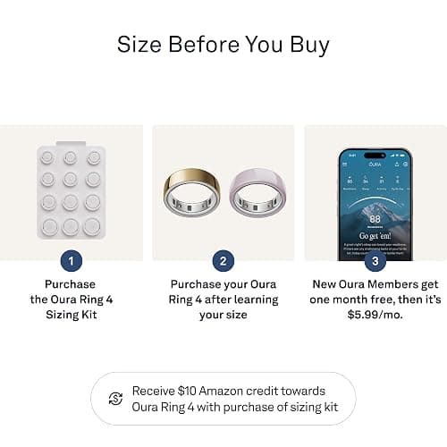 Oura Ring 4 Sizing Kit - Size Before You Buy The Oura Ring 4 - Unique Sizing, Not Standard US Ring Sizes - Receive Credit for Purchase thumbnail 2