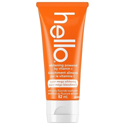 Hello Whitening Toothpaste with Fluoride Powered by Vitamin C, Teeth Whitening Toothpaste for Adults, Helps Freshen Breath and Removes Surface Stains, SLS Free, Natural Peppermint Flavor, 82mL Tube thumbnail 2