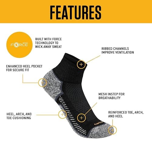Carhartt Men's Force Midweight Sock 3 Pack thumbnail 3