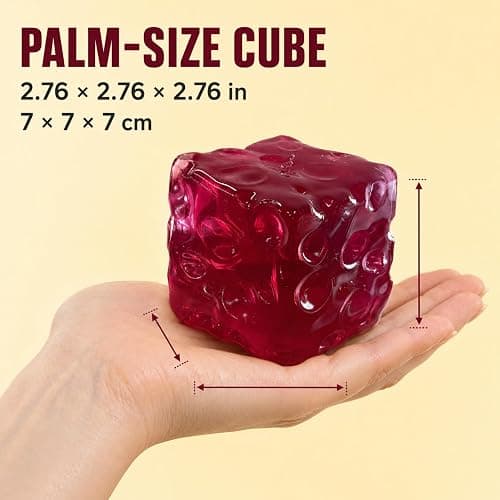 Red Wine Cheese Squishy, No Rising Big Cheese Squishy for Relief Gift (1,Red1) thumbnail 2